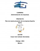 Plan de reestructuración de la empresa Espíritu Santo