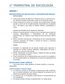 Definiciones de sociología e información básica