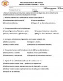 Prueba de ciencias naturales