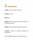 Reporte de actividades sobre la ampliacion del entorno personal de aprendizaje