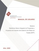Sistema Electrónico Banco Integrado de Programas y Proyectos de Inversión del Gobierno del Estado de Puebla (BIPP)