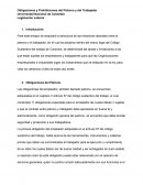 Obligaciones y prohibiciones del patrono