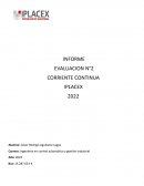 Informe evaluación N°2 corriente continua