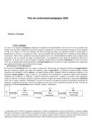 Plan de continuidad pedagógica. Materia: Biología