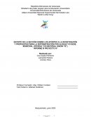 Escrito de la sección sobre los aportes a la investigación y propuestas para la sistematización por aldeas y/o sede, municipal, estadal y/o nacional (SNOAI “B”)