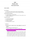 Filosofía y Ética. Examen Parcial