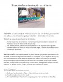 Situación de contaminación en mi barrio