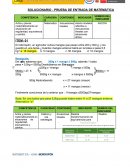 Solucionario - prueba de entrada de matemática