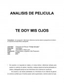 Análisis de pelicula Te doy mis ojos