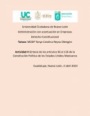 Síntesis de los artículos 96 al 136 de la Constitución Política de los Estados Unidos Mexicanos