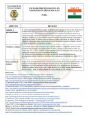 Ficha para protocolo negocio internacional con India