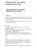 Noticia sobre la lluvia para niños