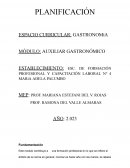 Planificación espacio curricular: GastronomÍa
