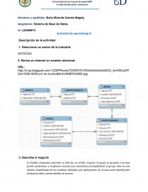 Sistema de Base de Datos. Página 1