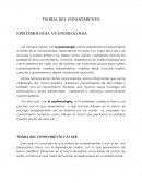 Teoria del conocimiento Epistemología vs gnoseología