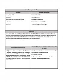 Ejemplos de fichas descriptivas. Página 1