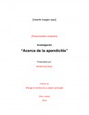 Investigación acerca de la apendicitis