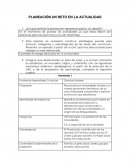 Planeación un reto en la actualidad