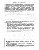 Orientaciones para un diálogo reflexivo