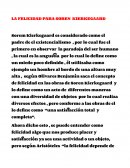 La felicidad para Soren Kierkegaard