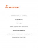 Organización del mantenimiento en la clinica hospital ISSSTE Celaya