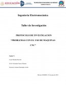 Problemas con el uso de máquinas CNC