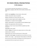 Un mismo idioma, diversas formas