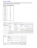 Regresión en Minitab