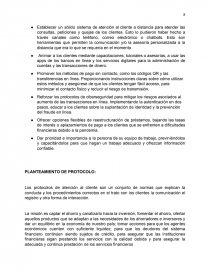 Protocolo y procedimiento del servicio al cliente. Página 8