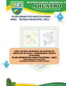 El Plan de Operativo Institucional (POI) del ATM