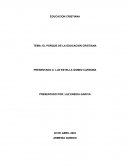 El porque de la educacion cristiana