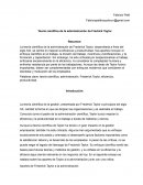 Teoría científica de la administración de Fredrick Taylor