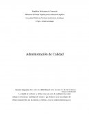 Administración de calidad
