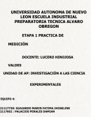 Etapa 1 Práctica de medición
