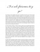 ¿Y si solo fuésemos tú y yo?