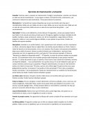 Ejercicios de Improvisación y Actuación