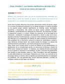 Los hechos significativos del siglo XX y Crisis en los inicios del siglo XXI