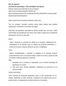 Plan estratégico del negocio