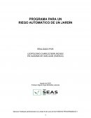 Programa para un riego automático de un jardín