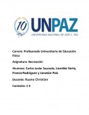 Proyecto recreativo para jóvenes- niños y adultos