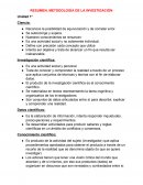 Resumen metodologia de la investigación