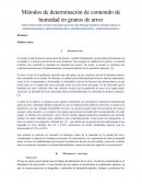 Métodos de determinación de contenido de humedad en granos de arroz