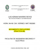 Movimiento oscilatorio (Practica #2)