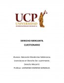Derecho mercantil Cuestionario