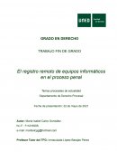 El registro remoto de equipos informáticos en el proceso penal