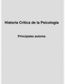 Historia Crítica de la Psicología