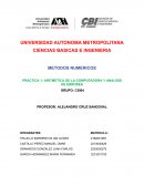 Práctica 1: Aritmética de la computadora y análisis de errores