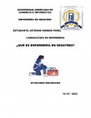 ¿Què es enfermerìa en desatres?