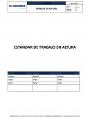 Estándar de trabajo en altura