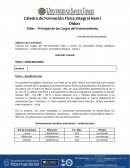 Taller – Principio de las Cargas del Entrenamiento